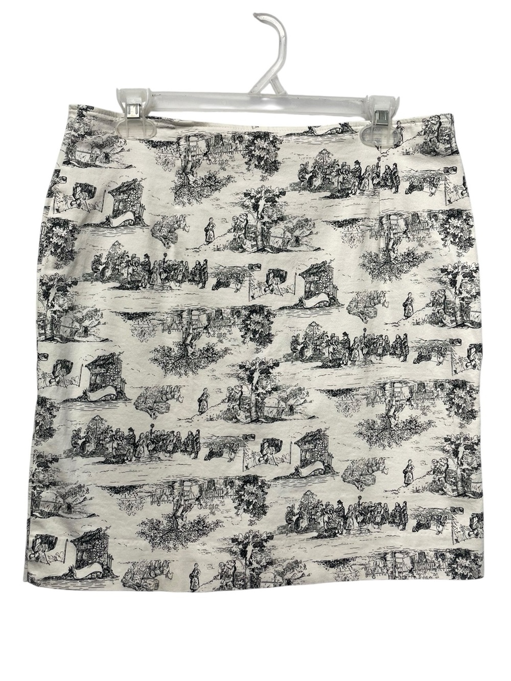 New York City Design Co. Black White Toile Pencil Skirt 10/12 Career
